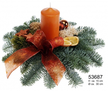 Nobilis, Adventsgesteck mit Stumpe  50/120 kotto